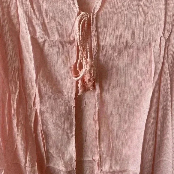 🆕Pink Embroidered Tassel-Front Open Cardigan 3X🆕 - Picture 4 of 4